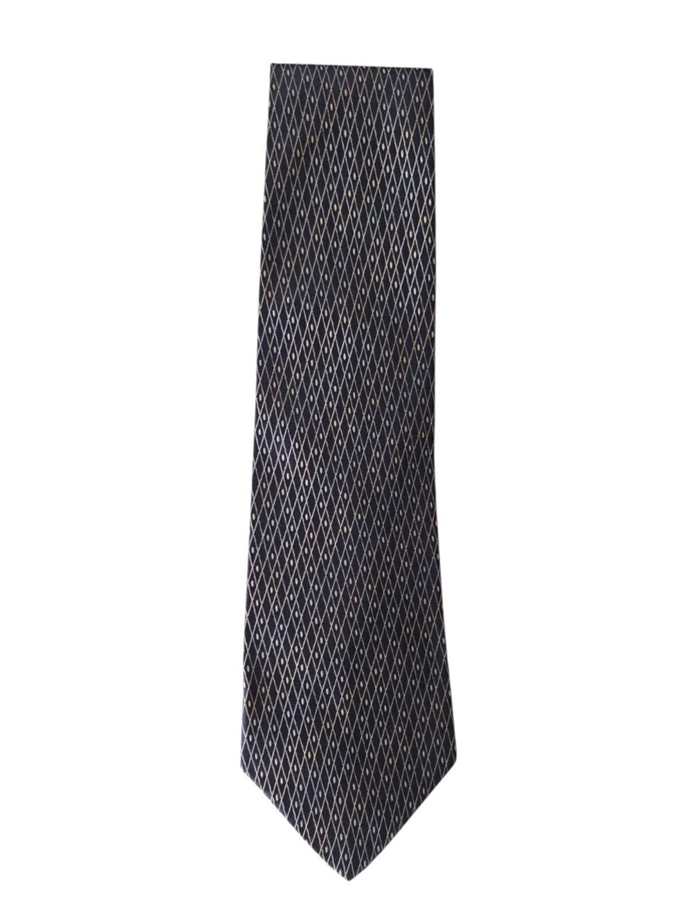 PERRY ELLIS PORTFOLIO Blue Geometric Design Silk Woven Necktie NWOT